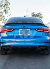 RW Carbon Fiber Rear Diffuser Audi 8V RS3 2017-2022                                     - audirs304 - Image 2