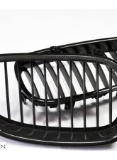 RW Carbon Fiber Kidney Grilles BMW E60 | E61 2004-2010                                     - bmwe60001 - Image 2