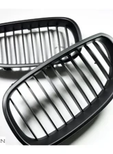 RW Carbon Matte Black Kidney Grilles BMW E60 5 Series 2004-2010                                     - bmwe60026 - Image 4