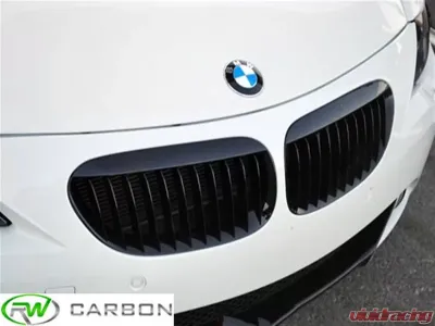 RW Carbon Matte Black Front Grilles BMW 6 Series M6 | E63 | E64 2004-2010 - bmwe63004