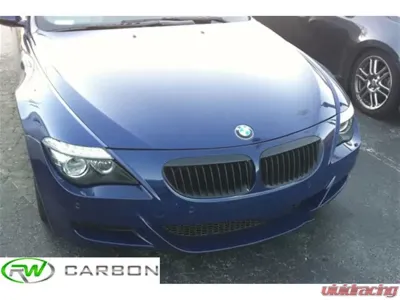 RW Carbon Matte Black Front Grilles BMW 6 Series M6 | E63 | E64 2004-2010 - bmwe63004