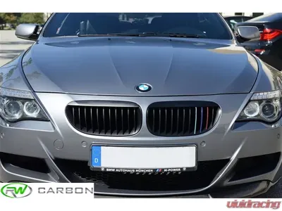RW Carbon Matte Black Front Grilles BMW 6 Series M6 | E63 | E64 2004-2010 - bmwe63004