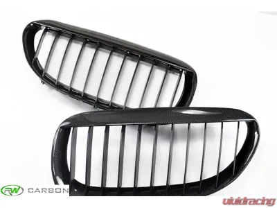 RW Carbon Fiber Grilles BMW 6 Series E63 | E64 2004-2010 - bmwe63006