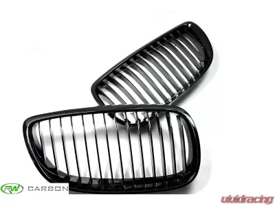 RW Carbon Gloss Black Grilles BMW E92 | E93 3 Series 2007-2010 - bmwe92031-07-10