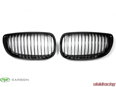 RW Carbon Gloss Black Grilles BMW E92 | E93 3 Series 2007-2010 - bmwe92031-07-10