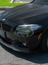 RW Carbon Arkym Style Carbon Fiber Front Lip w/ SLiPLO Anti-Scrape Kit BMW F10 | F11 5 Series 2011-2017                                     - bmwf10012-1 - Image 6