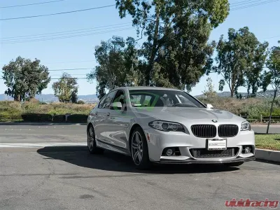 RW Carbon Arkym Style Carbon Fiber Front Lip w/ SLiPLO Anti-Scrape Kit BMW F10 | F11 5 Series 2011-2017 - bmwf10012-1