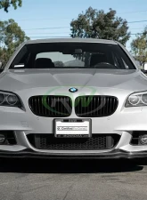 RW Carbon Arkym Style Carbon Fiber Front Lip w/ SLiPLO Anti-Scrape Kit BMW F10 | F11 5 Series 2011-2017                                     - bmwf10012-1 - Image 3