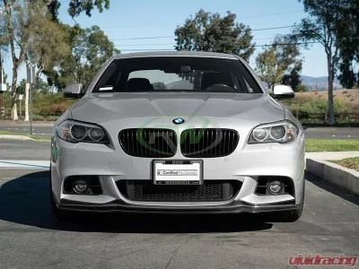 RW Carbon Arkym Style Carbon Fiber Front Lip w/ SLiPLO Anti-Scrape Kit BMW F10 | F11 5 Series 2011-2017 - bmwf10012-1