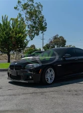 RW Carbon Arkym Style Carbon Fiber Front Lip w/ SLiPLO Anti-Scrape Kit BMW F10 | F11 5 Series 2011-2017                                     - bmwf10012-1 - Image 4