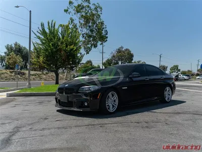 RW Carbon Arkym Style Carbon Fiber Front Lip w/ SLiPLO Anti-Scrape Kit BMW F10 | F11 5 Series 2011-2017 - bmwf10012-1