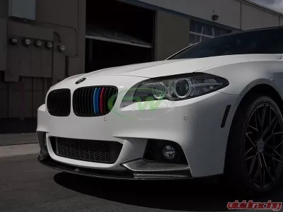 RW Carbon Performance Style CF Front Lip Spoiler w/ SLiPLO Anti-Scrape Kit BMW F10 | F11 5 Series 2011-2017 - bmwf10013-1