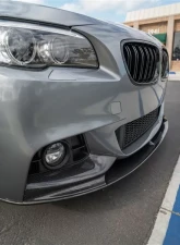 RW Carbon Performance Style CF Front Lip Spoiler w/ SLiPLO Anti-Scrape Kit BMW F10 | F11 5 Series 2011-2017                                     - bmwf10013-1 - Image 4