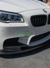 RW Carbon 3D Style Carbon Fiber Front Lip w/ SLiPLO Anti-Scrape Kit BMW M5 F10 2012-2017                                     - bmwf10025-1 - Image 6