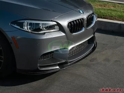 RW Carbon 3D Style Carbon Fiber Front Lip w/ SLiPLO Anti-Scrape Kit BMW M5 F10 2012-2017 - bmwf10025-1