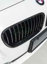 RW Carbon Gloss Black Kidney Grilles BMW F10 5 Series 2011-2017                                     - bmwf10027 - Image 3