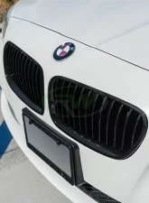 RW Carbon Gloss Black Kidney Grilles BMW F10 5 Series 2011-2017                                     - bmwf10027 - Image 3
