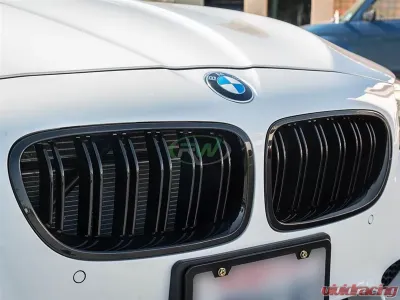 RW Carbon Gloss Black Double Slat Grilles BMW F10 | F11 5 Series 2011-2017 - bmwf10049