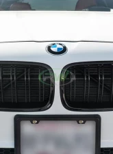 RW Carbon Gloss Black Double Slat Grilles BMW F10 | F11 5 Series 2011-2017                                     - bmwf10049 - Image 2