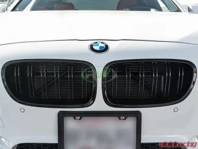 RW Carbon Gloss Black Double Slat Grilles BMW F10 | F11 5 Series 2011-2017 - bmwf10049
