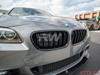 RW Carbon Gloss Black Double Slat Grilles BMW F10 | F11 5 Series 2011-2017 - bmwf10049