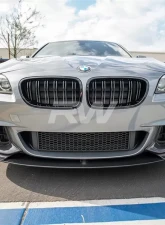 RW Carbon Gloss Black Double Slat Grilles BMW F10 | F11 5 Series 2011-2017                                     - bmwf10049 - Image 4