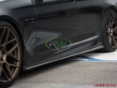 RW Carbon 3D Style Carbon Fiber Side Skirt Extensions BMW F10 | F11 2011-2017 - bmwf10053