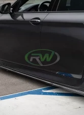 RW Carbon 3D Style Carbon Fiber Side Skirt Extensions BMW F10 | F11 2011-2017                                     - bmwf10053 - Image 2