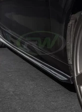 RW Carbon 3D Style Carbon Fiber Side Skirt Extensions BMW F10 | F11 2011-2017                                     - bmwf10053 - Image 3