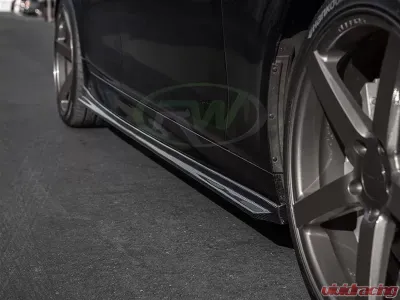 RW Carbon 3D Style Carbon Fiber Side Skirt Extensions BMW F10 | F11 2011-2017 - bmwf10053