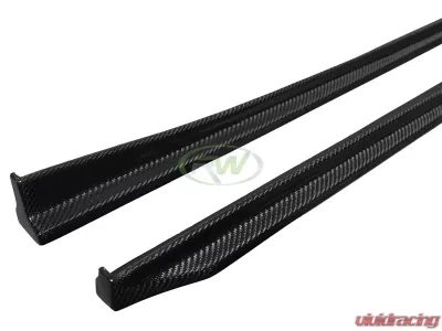 RW Carbon 3D Style Carbon Fiber Side Skirt Extensions BMW F10 | F11 2011-2017 - bmwf10053