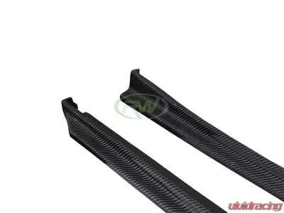 RW Carbon 3D Style Carbon Fiber Side Skirt Extensions BMW F10 | F11 2011-2017 - bmwf10053