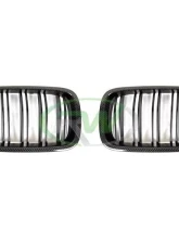RW Carbon Fiber Double Slat Grilles BMW F10 | F11 5 Series 2011-2017                                     - bmwf10061 - Image 2