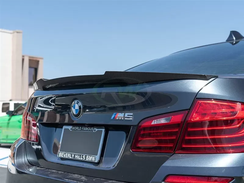 RW Carbon M4 Style Carbon Fiber Trunk Spoiler w/ 3M Tape BMW F10 5 Series 2011-2017 - bmwf10063-1