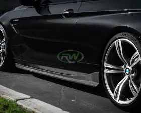 RW Carbon CF Side Skirt Extensions BMW F06 2012-2019