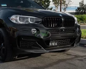 RW Carbon Fiber Front Lip Spoiler BMW F16 X6 2014-2018
