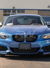RW Carbon Double Slat Gloss Black Grilles BMW F22 | F23 | F87 2014-2021                                     - bmwf22004 - Image 4