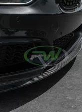 RW Carbon 3D Style Carbon Fiber Front Lip w/ SLiPLO Anti-Scrape Kit BMW F22 | F23 2014-2021                                     - bmwf22006-1 - Image 3