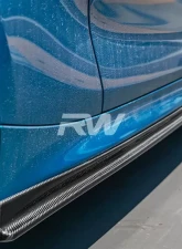 RW Carbon Fiber Side Skirt Extensions BMW F22 | F23 2014-2021                                     - bmwf22010 - Image 2