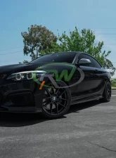RW Carbon Fiber Side Skirt Extensions BMW F22 | F23 2014-2021                                     - bmwf22010 - Image 3