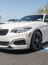 RW Carbon Exotics Style CF Front Lip Spoiler w/ SLiPLO Anti-Scrape Kit BMW F22 | F23 2 Series 2014-2021                                     - bmwf22014-1 - Image 3
