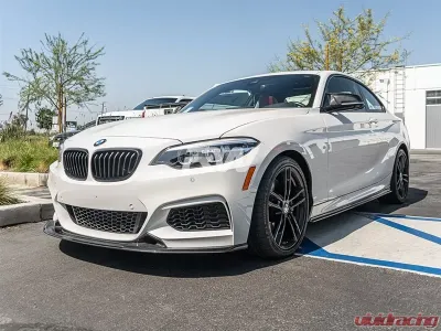 RW Carbon Exotics Style CF Front Lip Spoiler w/ SLiPLO Anti-Scrape Kit BMW F22 | F23 2 Series 2014-2021 - bmwf22014-1