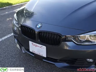 RW Carbon Gloss Black Grilles BMW F30 | F31 3 Series 2012-2018 - bmwf30006