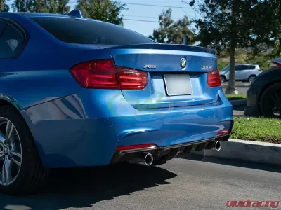 RW Carbon Performance Style Carbon Fiber Diffuser Single BMW F30 | F31 3 Series 2012-2018 - bmwf30008-1