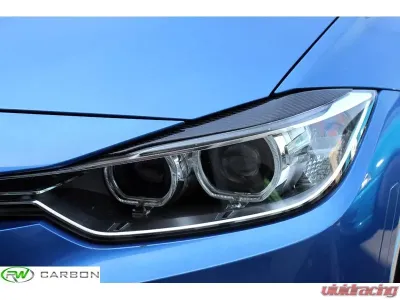 RW Carbon Fiber Eyelids w/ 3M Tape BMW F30 | F31 2012-2018 - bmwf30011-1