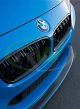 RW Carbon Double Slat Gloss Black Grilles BMW F30 | F31 2012-2018                                     - bmwf30028 - Image 3