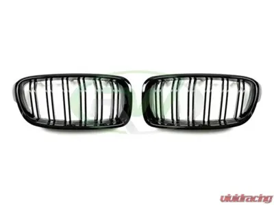RW Carbon Double Slat Gloss Black Grilles BMW F30 | F31 2012-2018 - bmwf30028