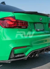 RW Carbon Style Carbon Fiber Trunk Spoiler w/ 3M Tape BMW M4 F30 | F80 2012-2020                                     - bmwf30033-1 - Image 4