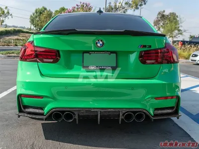 RW Carbon Style Carbon Fiber Trunk Spoiler w/ 3M Tape BMW M4 F30 | F80 2012-2020 - bmwf30033-1