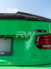 RW Carbon Style Carbon Fiber Trunk Spoiler w/ 3M Tape BMW M4 F30 | F80 2012-2020                                     - bmwf30033-1 - Image 4